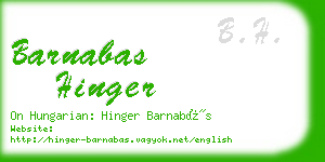 barnabas hinger business card